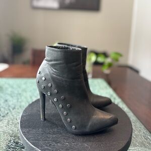 Studded Black Ankle Boots